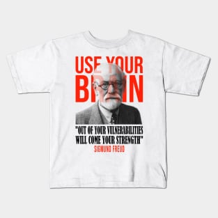 Use your brain - Sigmund Freud Kids T-Shirt